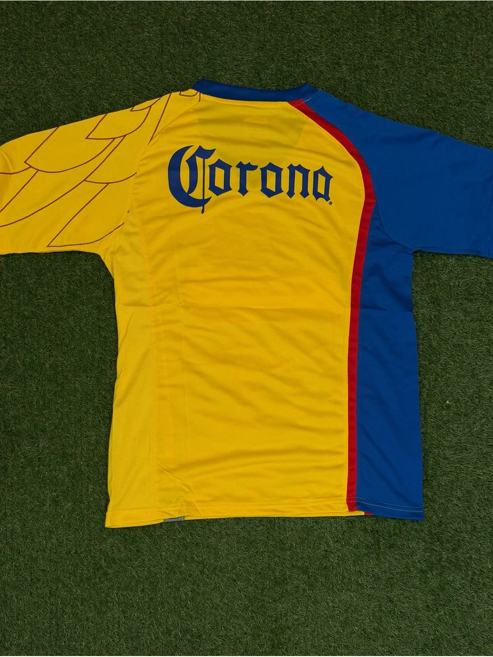 Nike Yellow and Blue Club América Short Sleeve Jersey